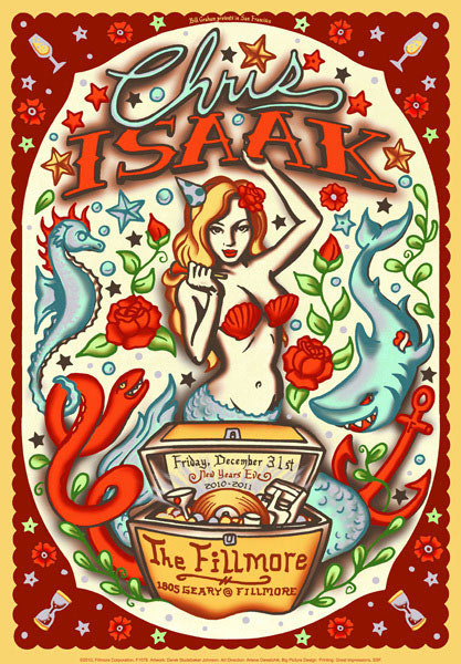 Chris Isaak 2010 Fillmore F1078 Poster