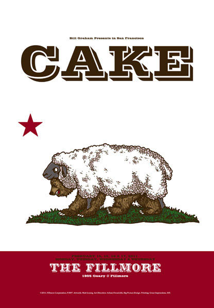 Cake 2011 Fillmore F1087 Poster