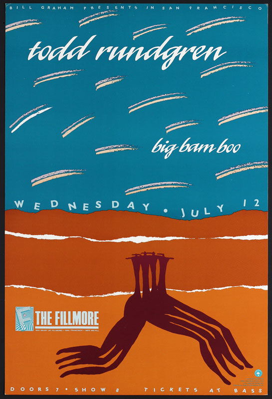 Todd Rundgren 1989 Fillmore F109 Poster