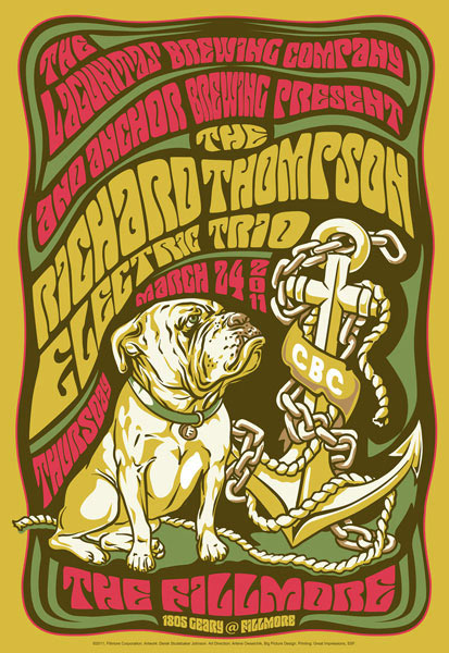 The Richard Thompson Electric Trio 2011 Fillmore F1091A Poster