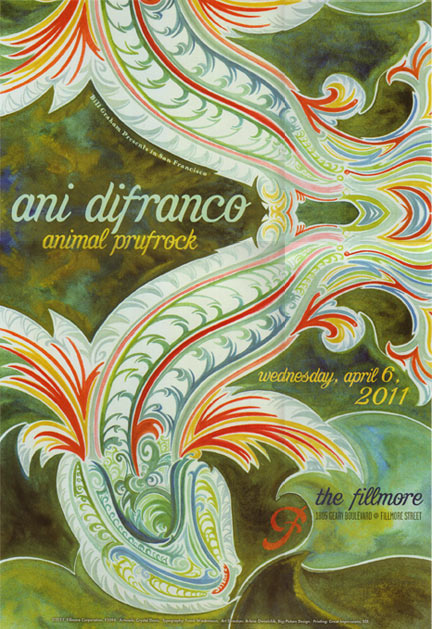 Ani DiFranco 2011 Fillmore F1094 Poster