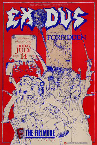 Exodus 1989 Fillmore F110 Poster