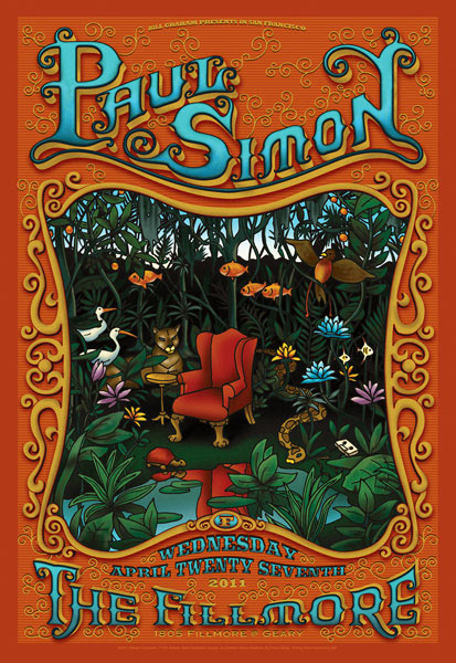 Paul Simon 2011 Fillmore F1100 Poster