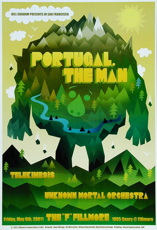 Portugal The Man 2011 Fillmore F1103 Poster