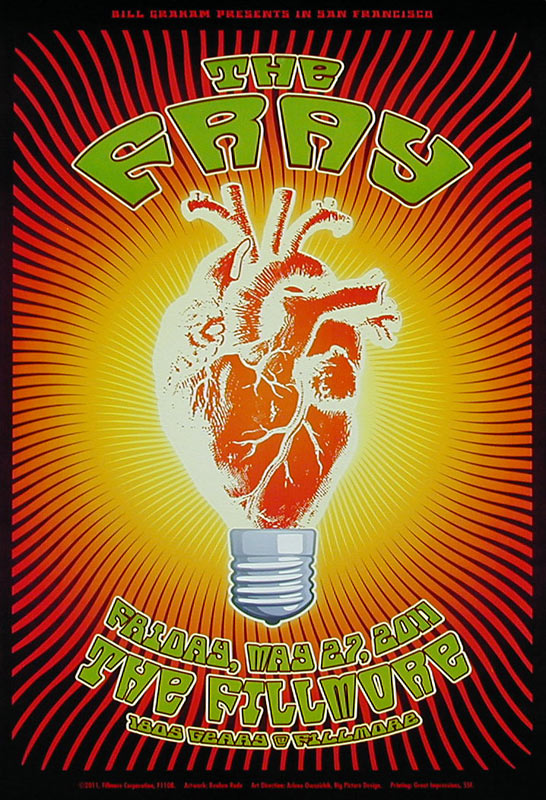 The Fray 2011 Fillmore F1108 Poster