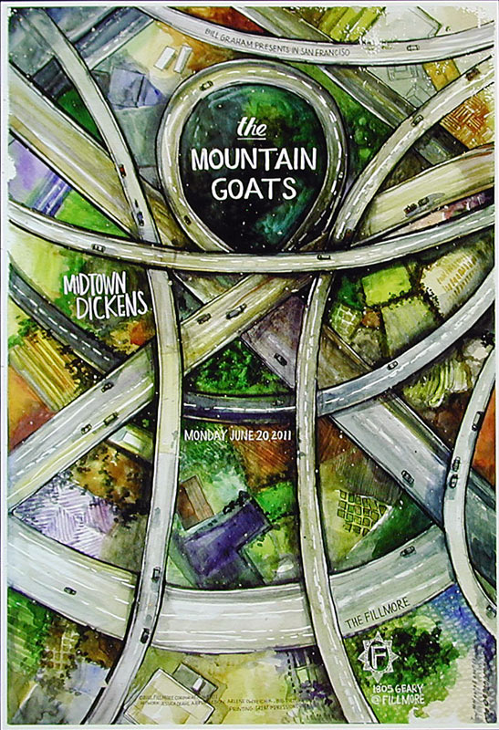 The Mountain Goats 2011 Fillmore F1111 Poster