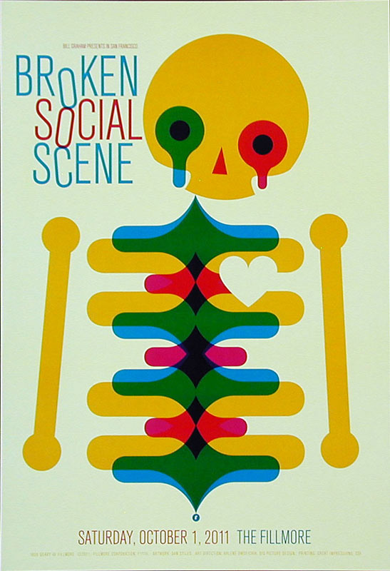 Broken Social Scene 2011 Fillmore F1115 Poster