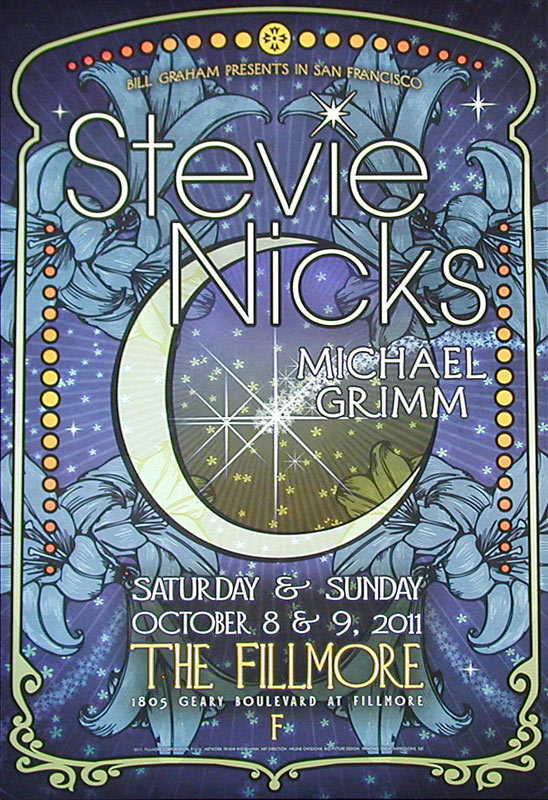 Stevie Nicks 2011 Fillmore F1116 Poster