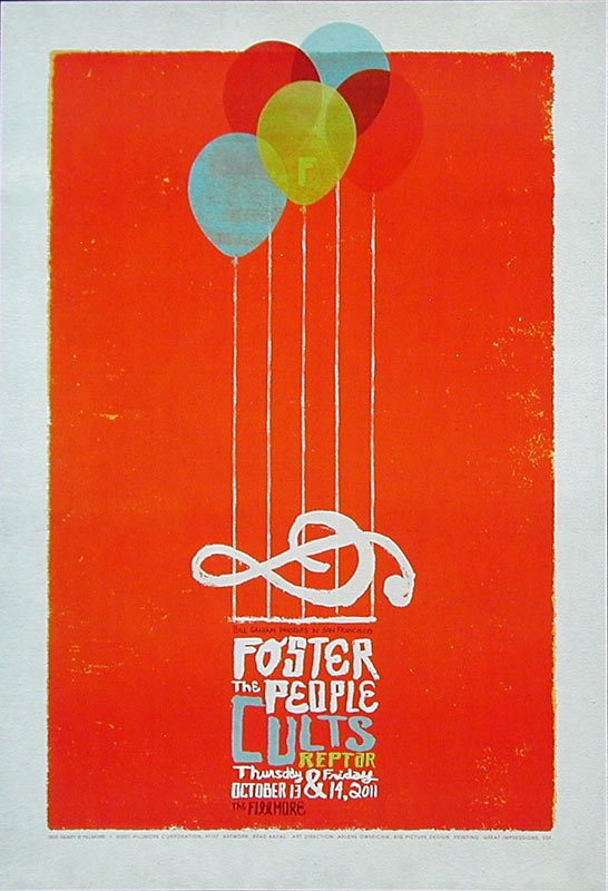 Foster the People 2011 Fillmore F1117 Poster