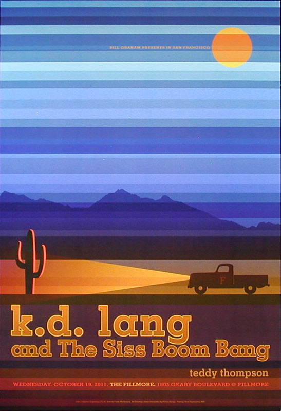 k.d. lang 2011 Fillmore F1119 Poster