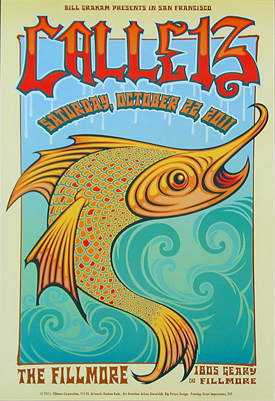 Calle 13 2011 Fillmore F1120 Poster