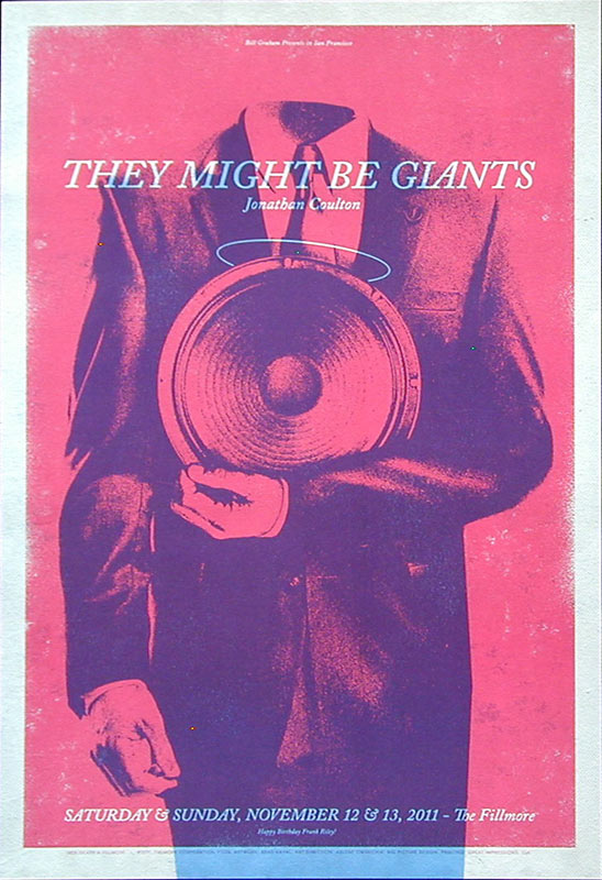 They Might Be Giants 2011 Fillmore F1126 Poster