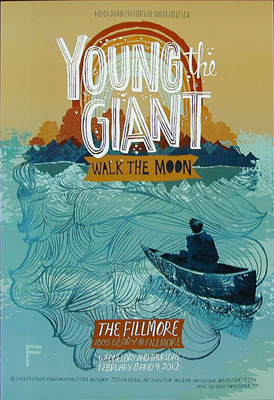 Young The Giant 2012 Fillmore F1133 Poster