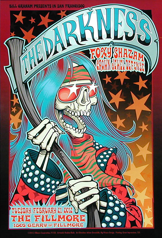 The Darkness 2012 Fillmore F1135 Poster