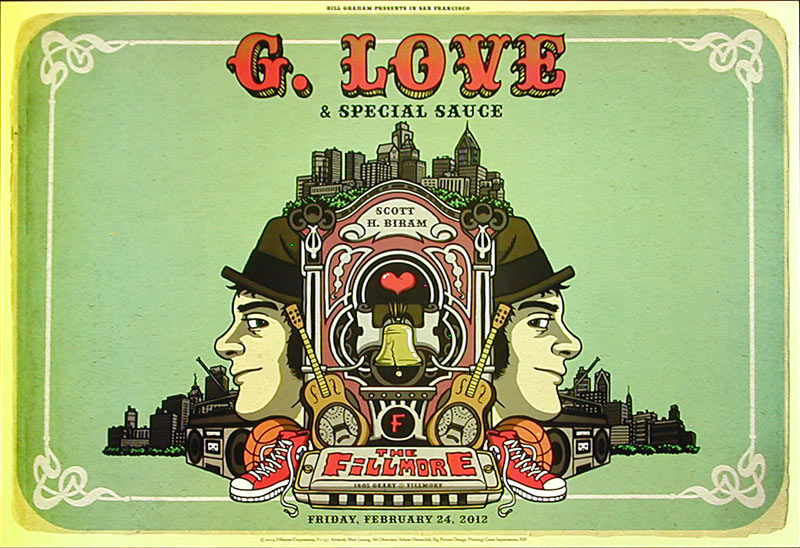 G. Love and Special Sauce 2012 Fillmore F1137 Poster