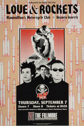 Love & Rockets 1989 Fillmore F114 Poster