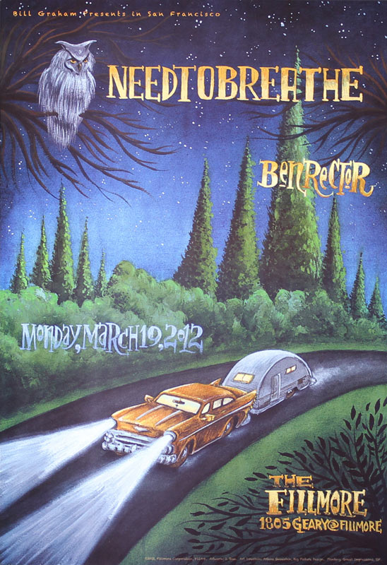 Needtobreathe 2012 Fillmore F1144 Poster