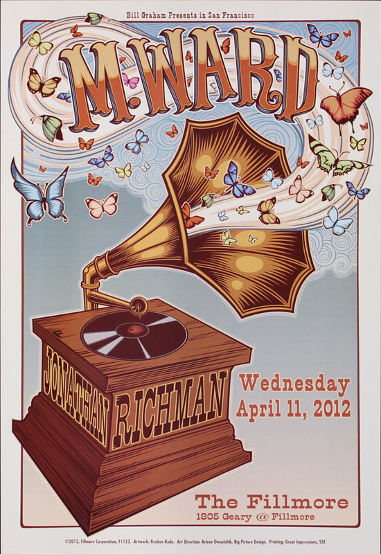 M. Ward 2012 Fillmore F1153 Poster