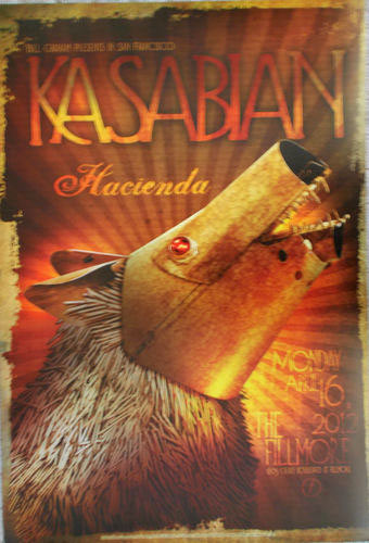 Kasabian 2012 Fillmore F1156 Poster