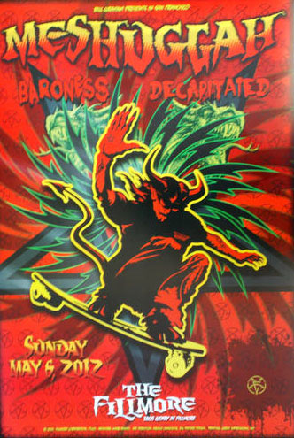 Meshuggah 2012 Fillmore F1163 Poster