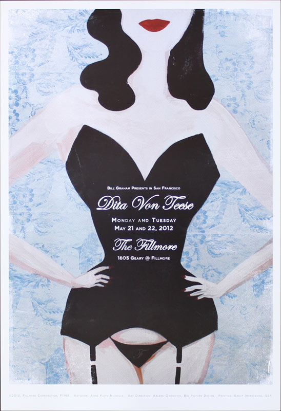 Dita Von Teese 2012 Fillmore F1168 Poster