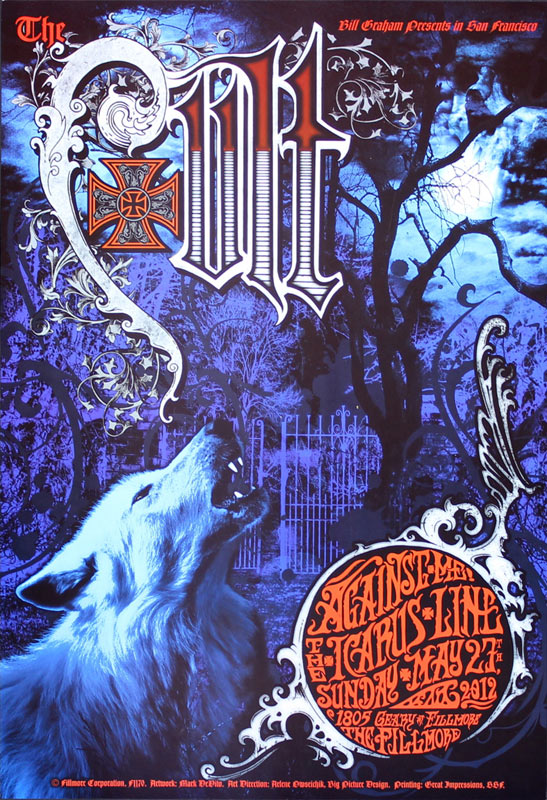 The Cult 2012 Fillmore F1170 Poster