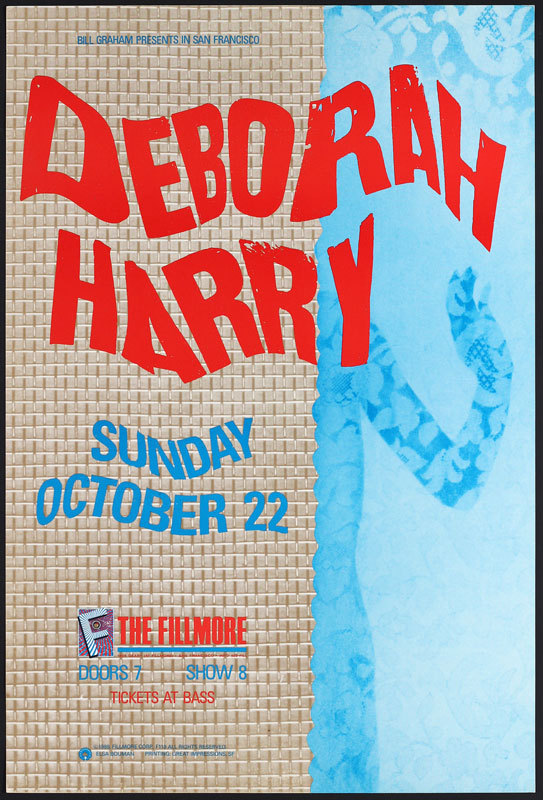 Deborah Harry 1989 Fillmore F119 Poster