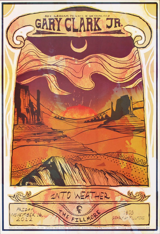 Gary Clark Jr. 2012 Fillmore F1190 Poster