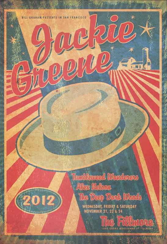 Jackie Greene 2012 Fillmore F1192 Poster