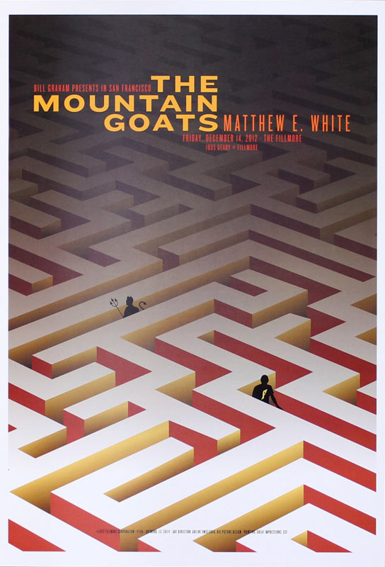 The Mountain Goats 2012 Fillmore F1194 Poster