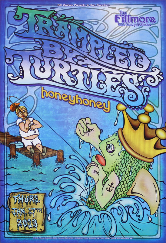 Trampled by Turtles 2013 Fillmore F1196 Poster