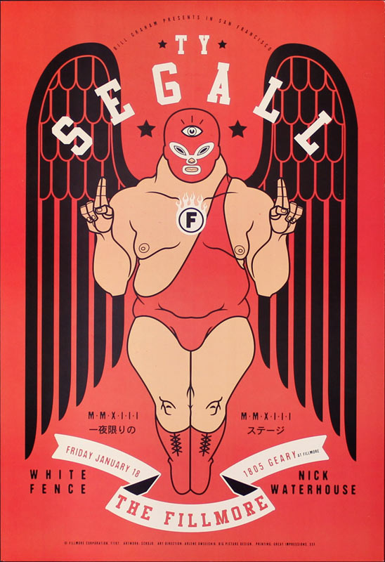 Ty Segall 2013 Fillmore F1197 Poster