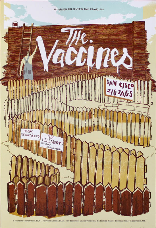 The Vaccines 2013 Fillmore F1201 Poster