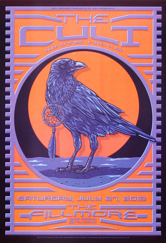 The Cult 2013 Fillmore F1226 Poster