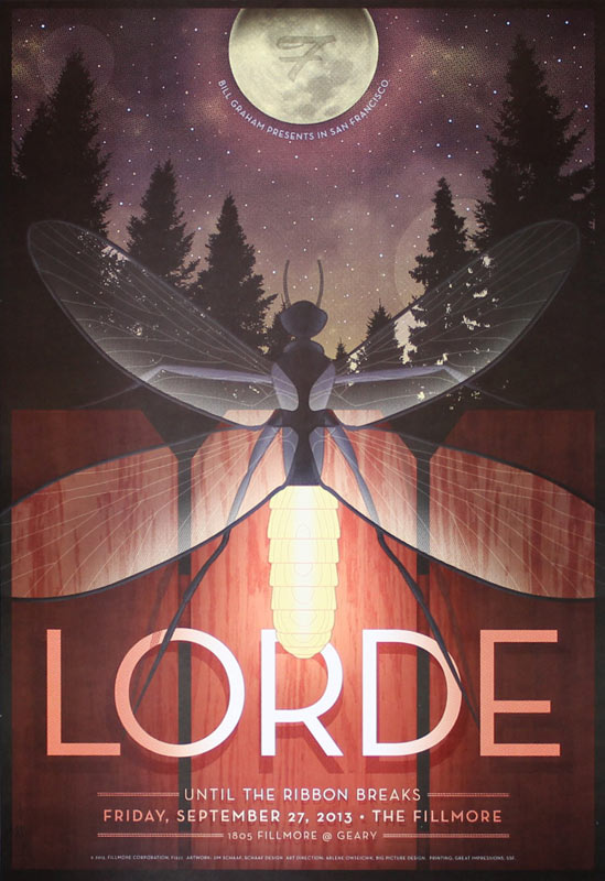 Lorde 2013 Fillmore F1227 Poster