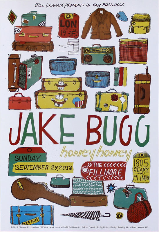 Jake Bugg 2013 Fillmore F1230 Poster