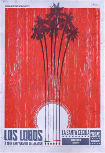 Los Lobos 2013 Fillmore F1241 Poster