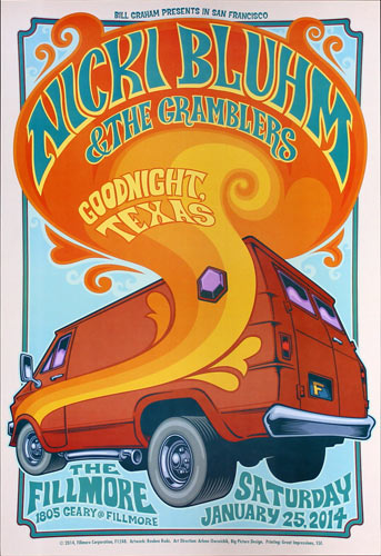 Nicki Bluhm and the Gramblers 2014 Fillmore F1248 Poster