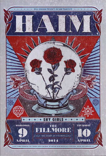 Haim 2014 Fillmore F1260 Poster