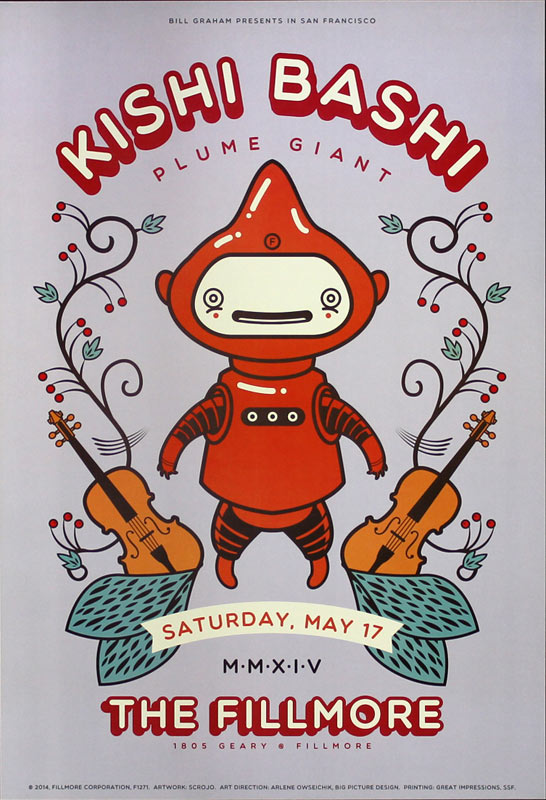 Kishi Bashi 2014 Fillmore F1271 Poster