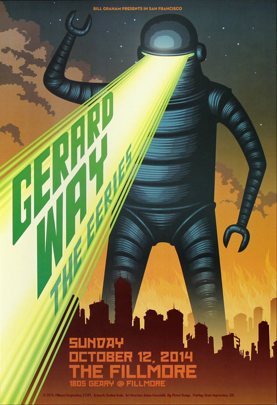 Gerard Way 2014 Fillmore F1291 Poster