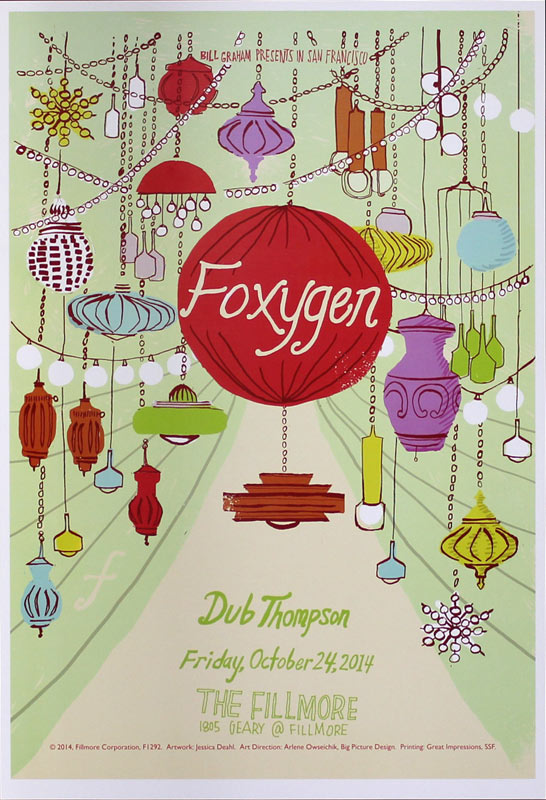 Foxygen 2014 Fillmore F1292 Poster