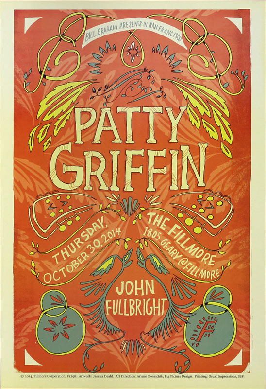 Patty Griffin 2014 Fillmore F1298 Poster