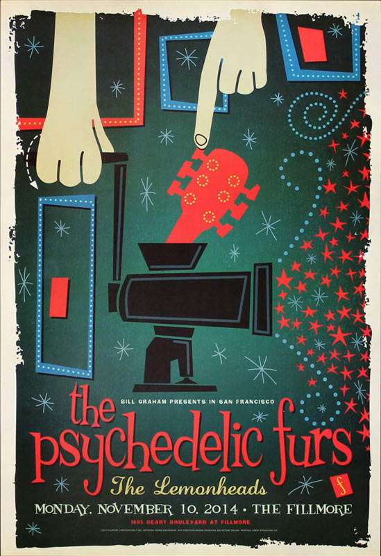 The Psychedelic Furs 2014 Fillmore F1302 Poster