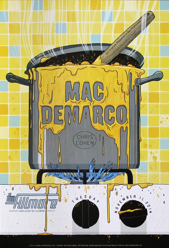 Mac Demarco 2014 Fillmore F1303 Poster