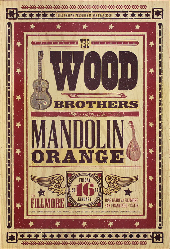 The Wood Brothers 2015 Fillmore F1309 Poster