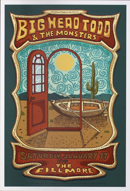 Big Head Todd and the Monsters 2015 Fillmore F1310 Poster