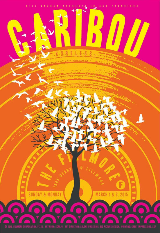 Caribou 2015 Fillmore F1320 Poster