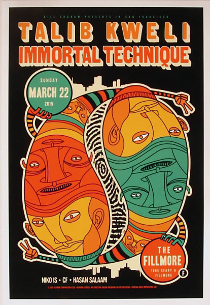 Talib Kweli 2015 Fillmore F1329 Poster