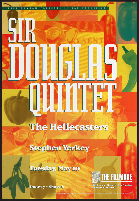 Sir Douglas Quintet 1994 Fillmore F133 Poster